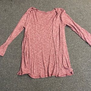 Heather red cardigan. Tags cut off.